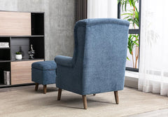 Nina Denim Chair W/Stool - rear