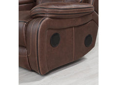 Noah Powered 'Lounge Tech' Chocolate 2PP Sofa W/Console