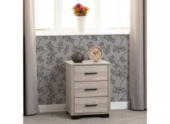 Oliver Three Drawer Bedside - room