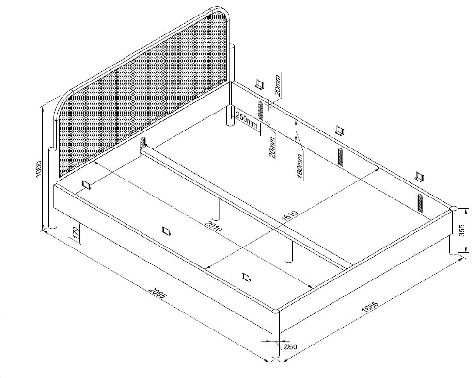 Olive Bed 160 X 200 Cm (VIP)
