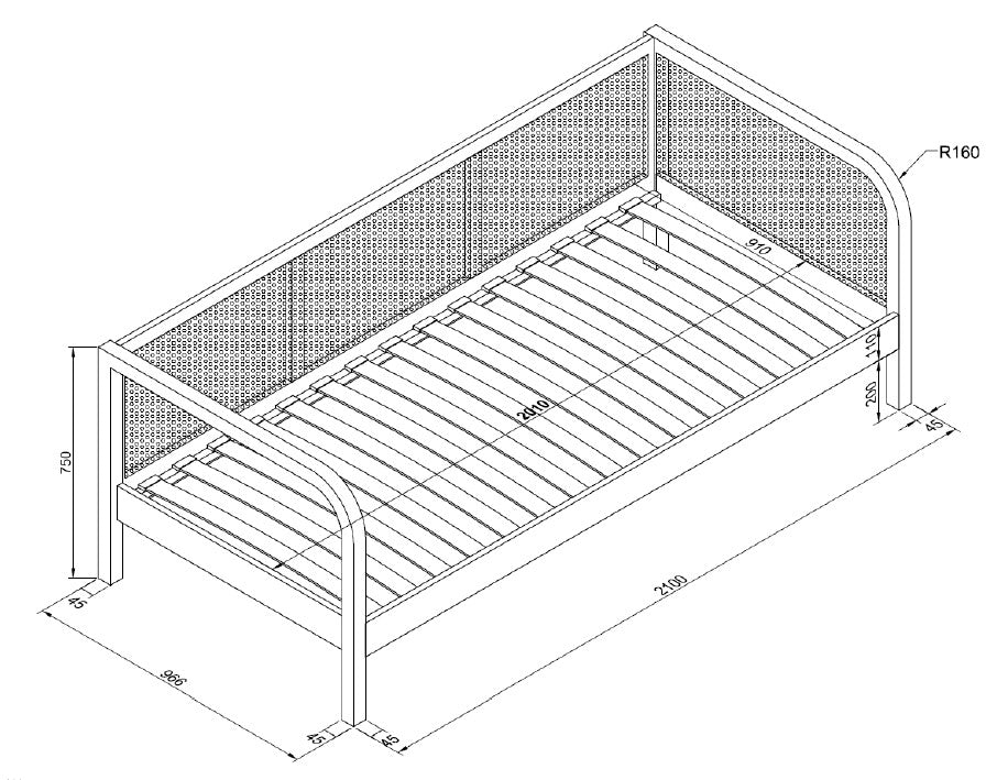 Olive Cabin Bed 90 X 200 Cm (VIP)