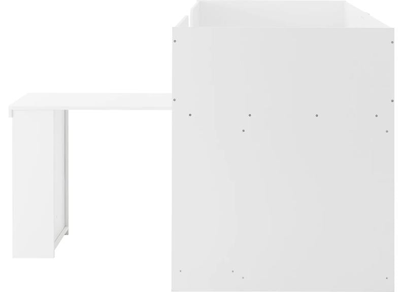 Orlando Study Bunk - White With Slide-Out Desk