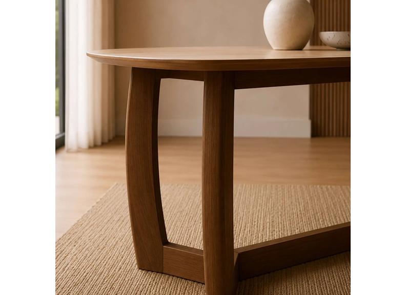 Portland Fixed Dining Set | Walnut Effect Frame & Natural Stone Table Top With Fabric Chairs