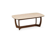 Portland Coffee Table | Walnut Effect Frame & Natural Stone Top