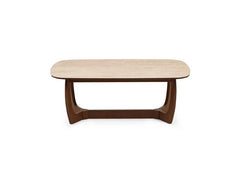 Portland Coffee Table | Walnut Effect Frame & Natural Stone Top