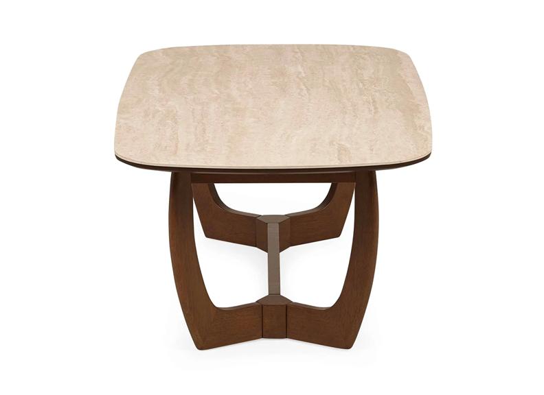 Portland Coffee Table | Walnut Effect Frame & Natural Stone Top