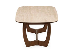 Portland Coffee Table | Walnut Effect Frame & Natural Stone Top