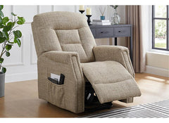 Russo Leather Lift & Rise Armchair - Stone (Pre-Order Only)