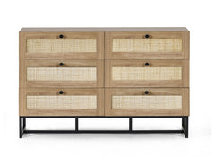Padstow Oak Six Drawer Wide Chest - 1