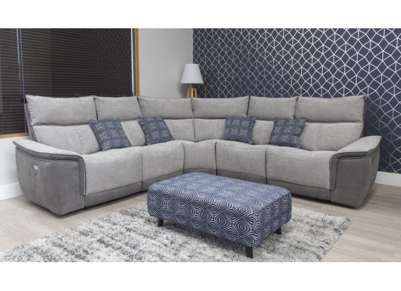 Poppy Blue Set W/Corner Sofa