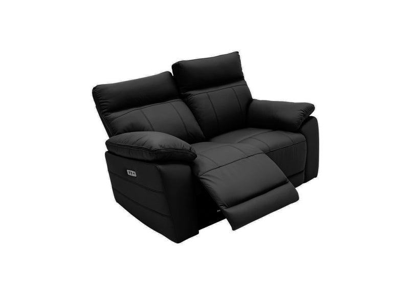 Positano Black Powered Two Seat Sofa