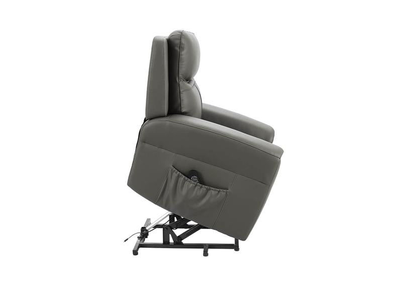 Russo Leather Lift & Rise Armchair - Ash Grey
