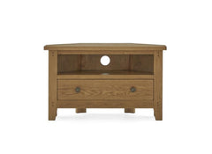 Burford Corner TV Unit - with drawer - detail - front