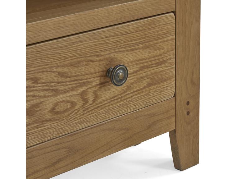 Burford Corner TV Unit - with drawer - detail - 1