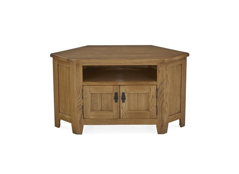 Burford Corner TV Unit - with doors - front