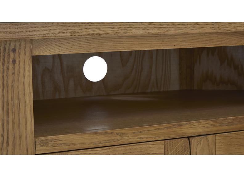 Burford Corner TV Unit - with doors - detail - shelf
