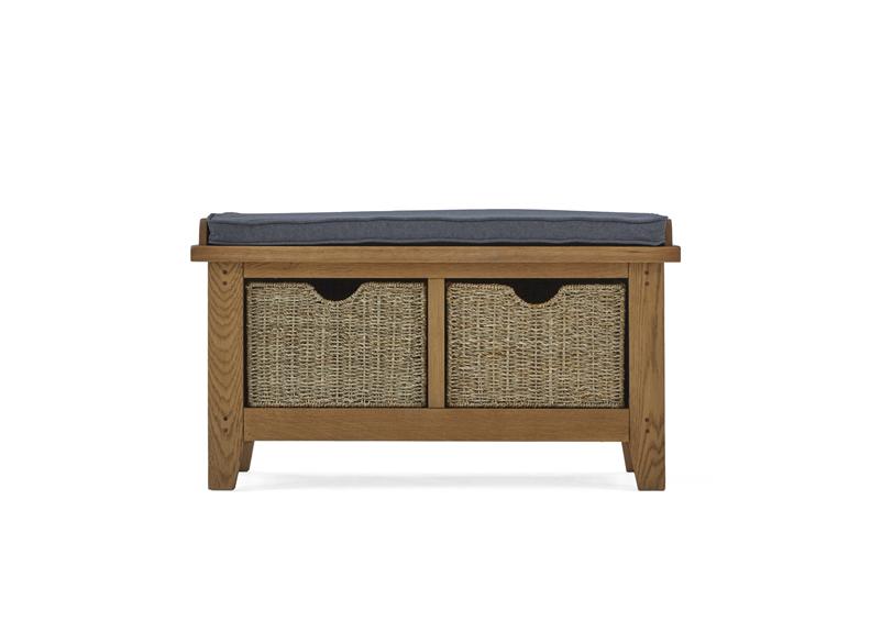 Burford Bench W/Baskets