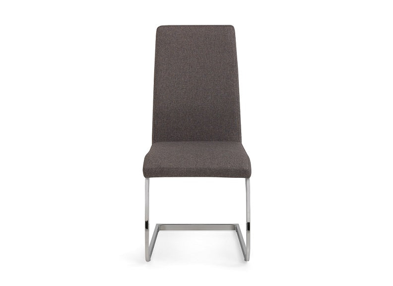 Roma Grey Fabric Dining Chair - front
