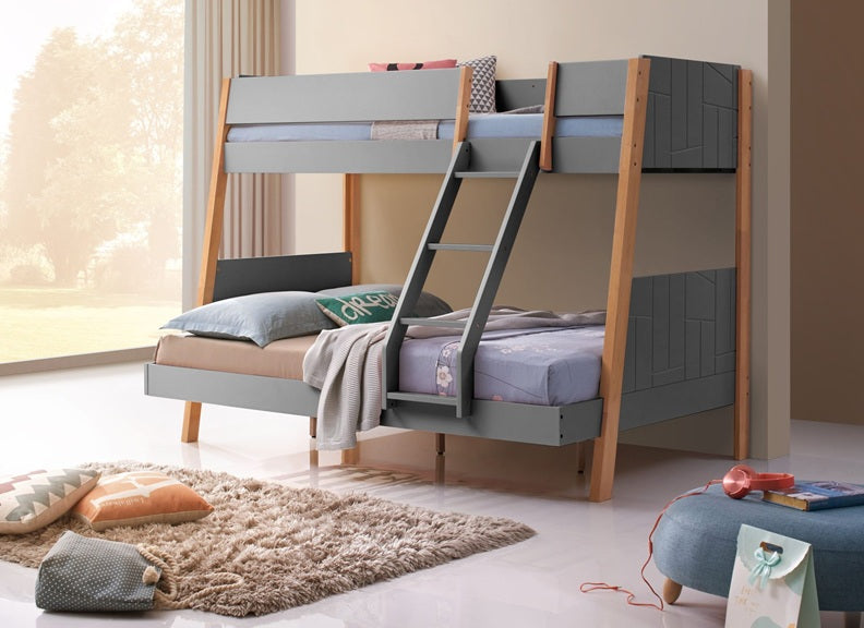 Rover Grey & Oak Triple Bunk Bed