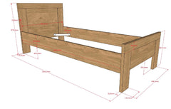 Sam Bed 90 X 200 Cm Oak (VIP)