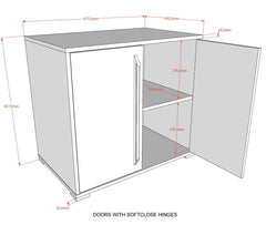 Sam Chest Of 2 Doors For Mid Sleeper Oak (VIP)