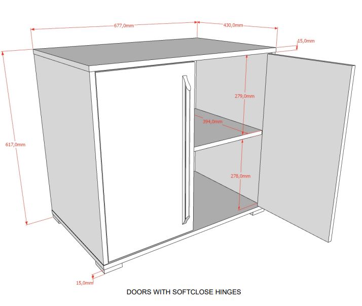 Sam Chest Of 2 Doors For Mid Sleeper White (VIP)