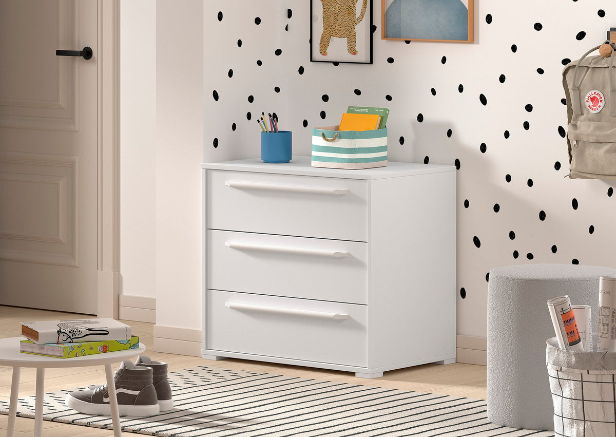 Sam Chest 3 Drawers For Mid Sleeper White (VIP)