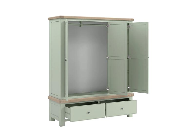 Salcombe Sage Triple Wardrobe - interior