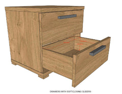 Sam Nightstand Oak (VIP)