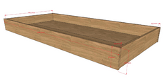 Sam Bed Drawer 90 X 190 Cm Oak (VIP)
