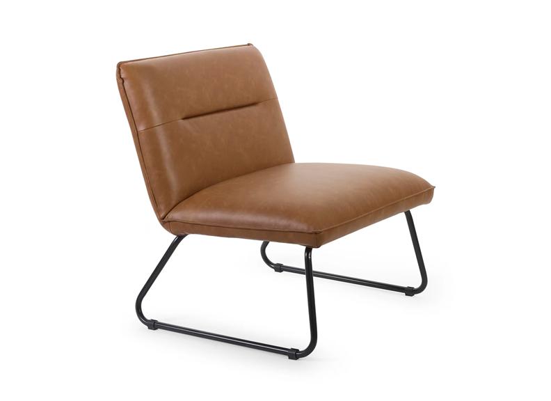 Saxon Faux Leather Lounge Chairs
