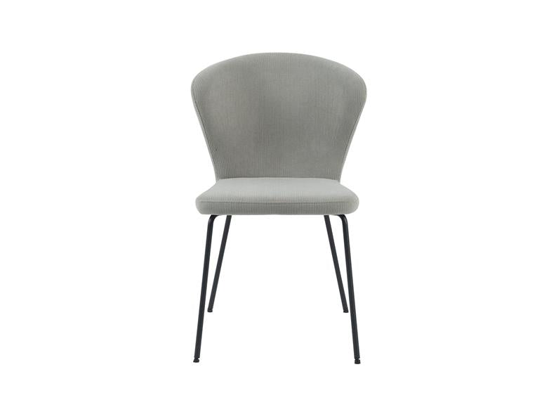Indy 1.6 m Fixed Dining Set With Shea Corduroy Dining Chairs  – Modern Ceramic Top Dining Set