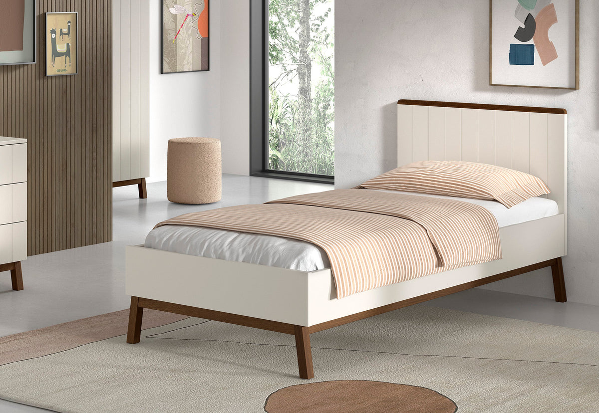 Sezane Bed 90 X 200 Cm Clay/Walnut (VIP)