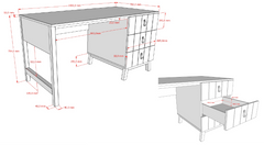 Sezane Desk Clay/Walnut (VIP)