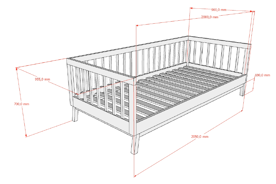 Sezane Cabin Bed 90 X 200 Cm Clay/Walnut (VIP)