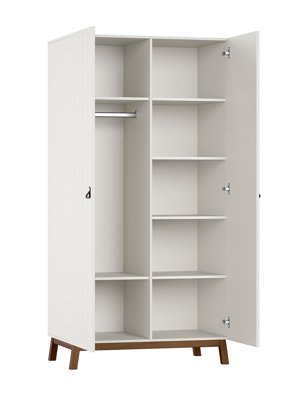 Sezane 2 Door Wardrobe Clay/Walnut (VIP)