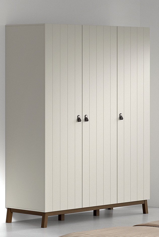 Sezane 3 Door Wardrobe Clay/Walnut (VIP)