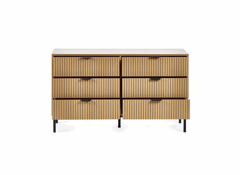 Sia Wide Chest Of Drawers - open