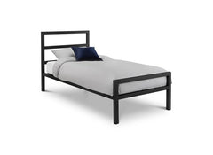 Soto Black Satin Bed - 3 ft