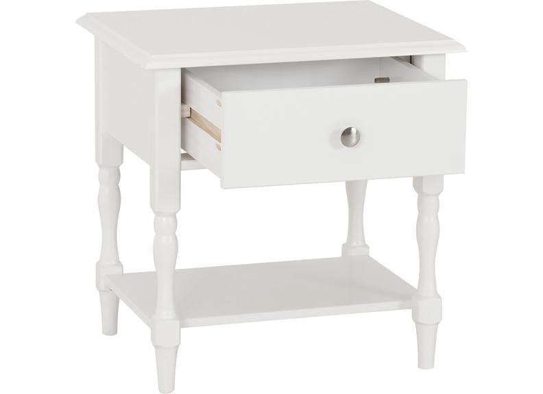Stratford Bedside Table with Drawers & Shelf – Modern Storage Nightstand for Bedroom