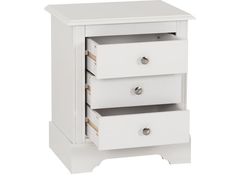Stratford Three Drawer Bedside – Modern Storage Nightstand for Bedroom (Pre-Order Only)