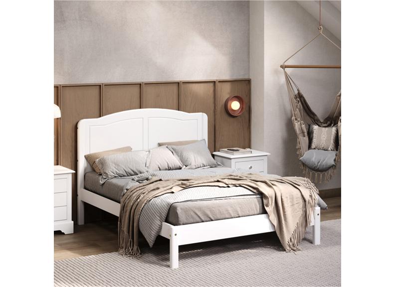 Stratford Bedframe – White Bedframe With Arched Headboard