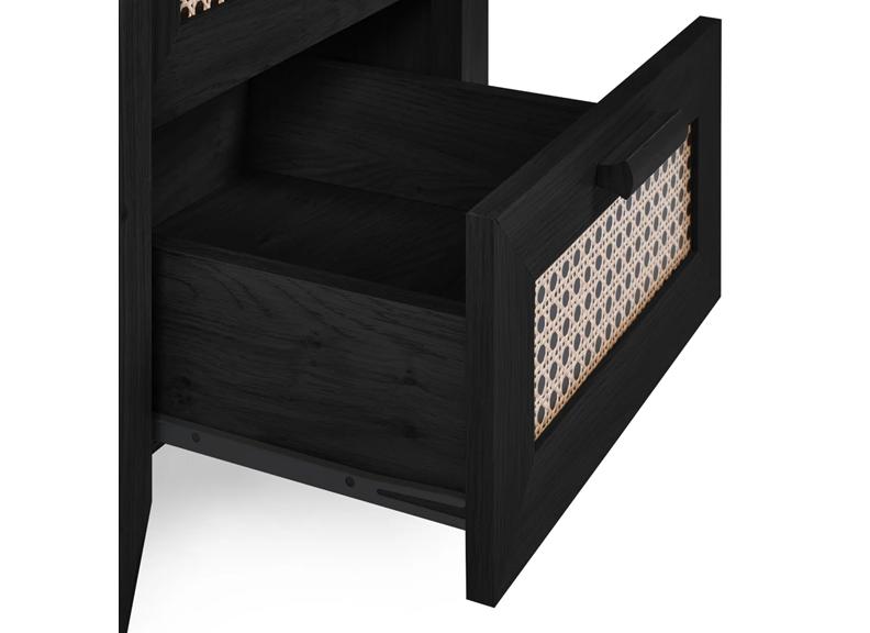 Sydney Black Ash Bedside - detail