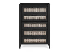 Sydney Black Ash  5 Drawer Chest - front