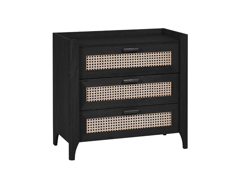 Sydney Black Ash  3 Drawer Chest - 1