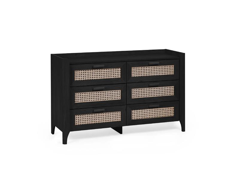 Sydney Black Ash Six Drawer Chest