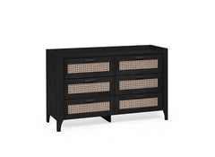 Sydney Black Ash Six Drawer Chest