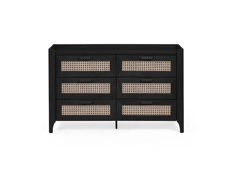 Sydney Black Ash Six Drawer Chest