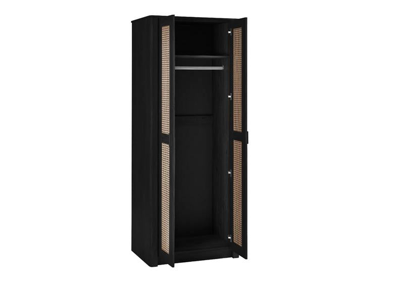 Sydney Black Ash Wardrobe - inside