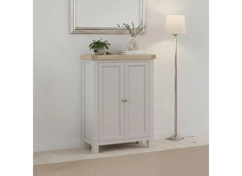 Salcombe Grey Shoe Cabinet - room